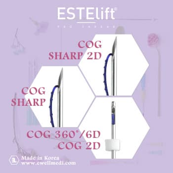 Face Lifting ESTElift PDO Thread _ COG Sharp 2D_ COG 360 6D